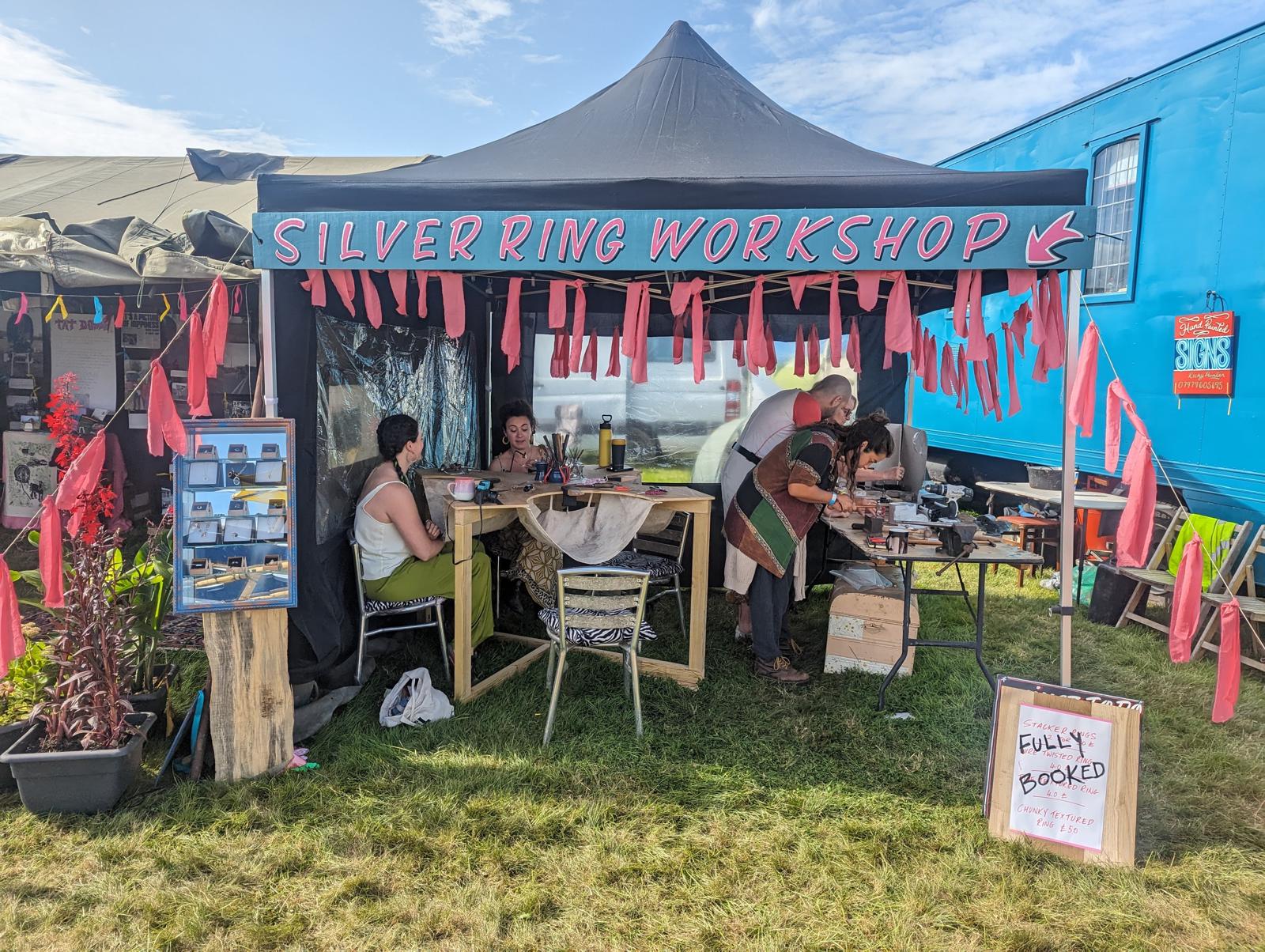 Workshop in action at Shambala Festival